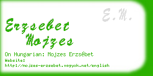 erzsebet mojzes business card